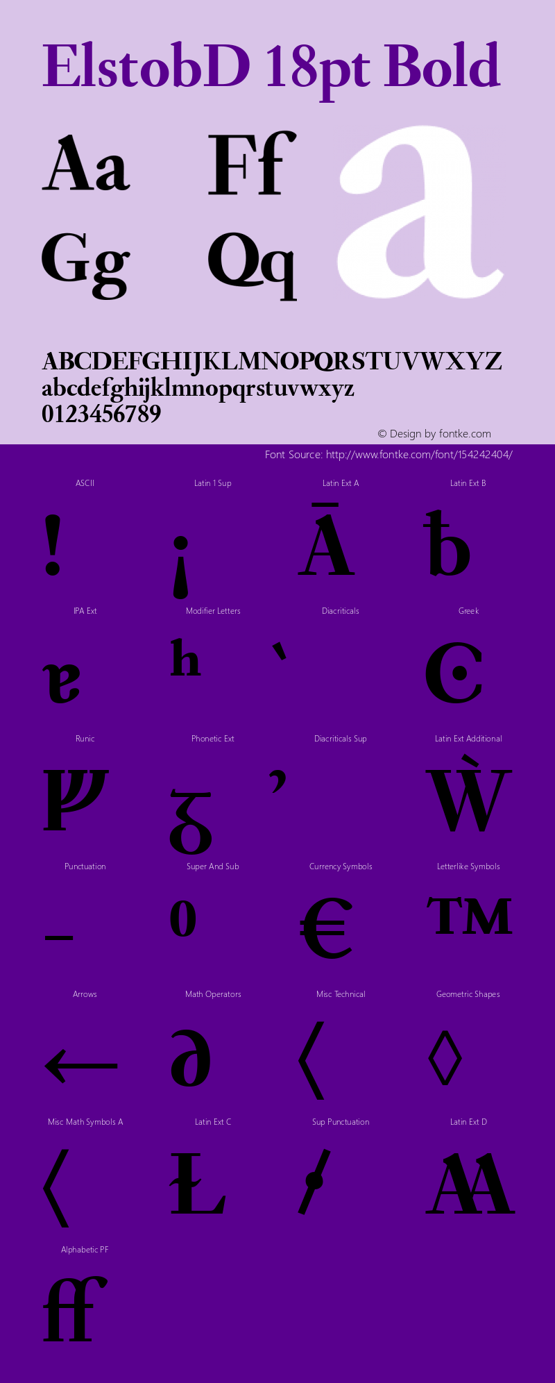 ElstobD 18pt Bold Version 1.013; ttfautohint (v1.8.3) Font Sample