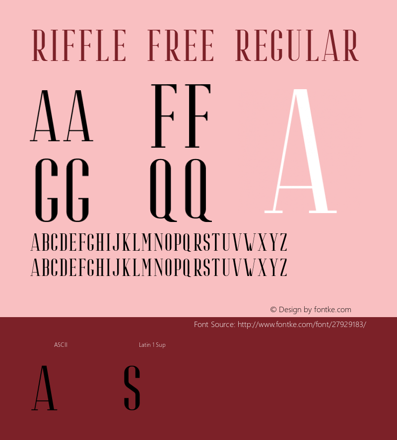 RiffleFree-Regular Version Font Sample