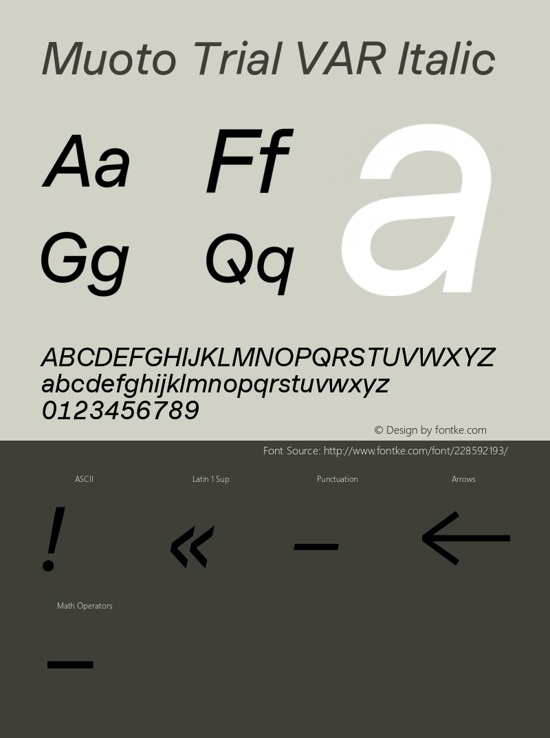 Muoto Trial VAR Italic Version 2.000;FEAKit 1.0图片样张