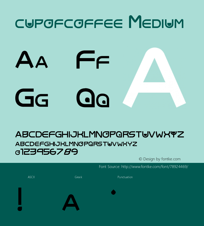 cupofcoffee Version 001.000 Font Sample