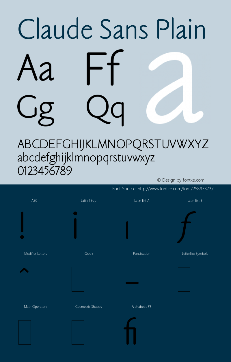 Claude Sans Plain Version 1.0 Font Sample