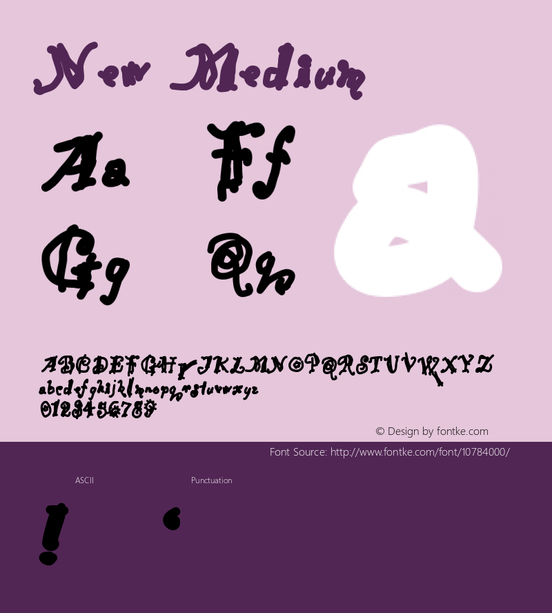 New Medium Version 001.000 Font Sample