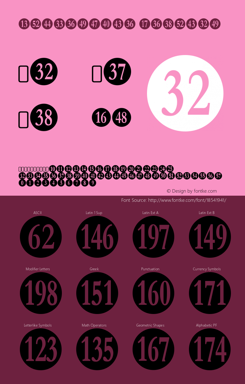 Numberpile Regular Version 3.102 Font Sample