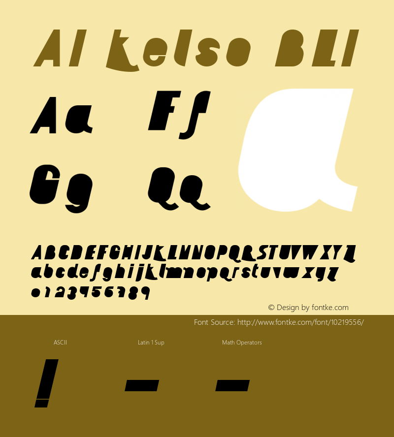 AI kelso BLI Fontographer 4.7 9/16/07 FG4M­0000002045 Font Sample