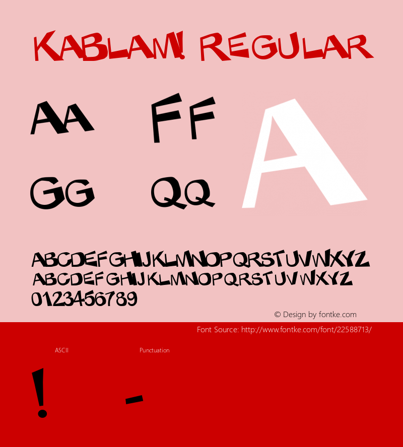 KaBlam! Total Distortion Font Sample