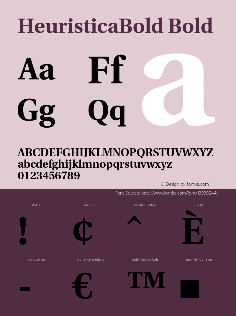 HeuristicaBold Bold Version 1.0.1 Font Sample