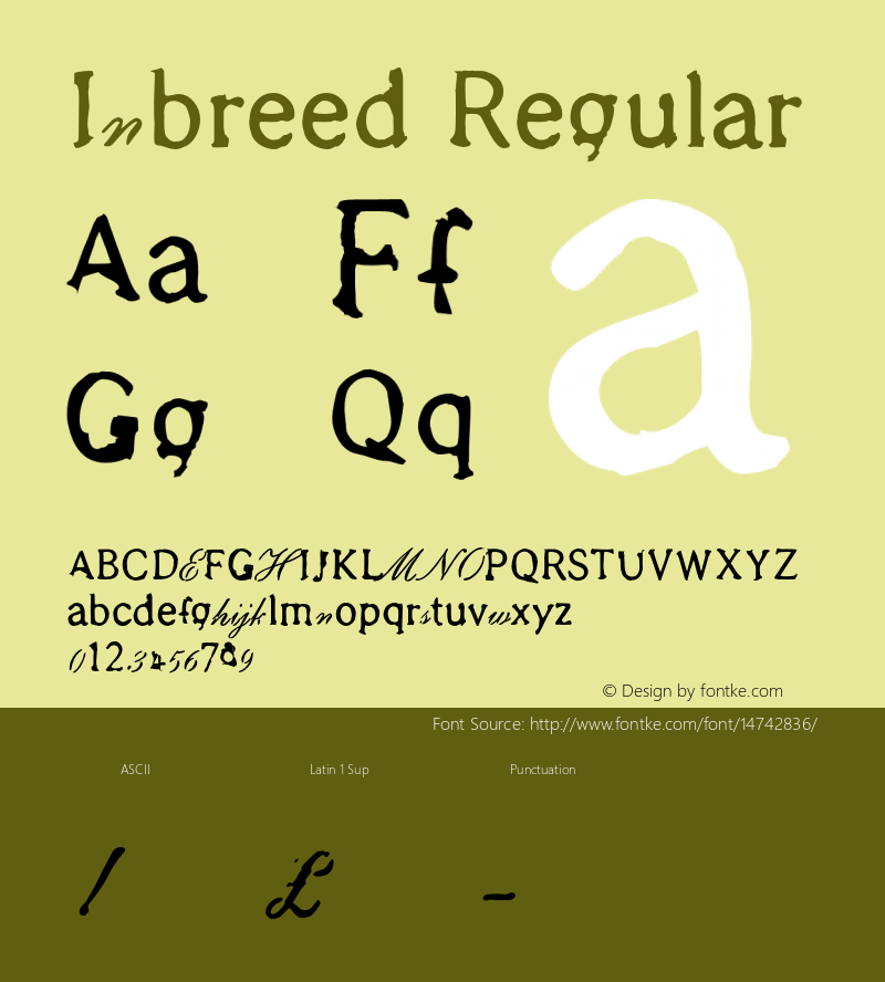 Inbreed Regular Version 2.100 Font Sample