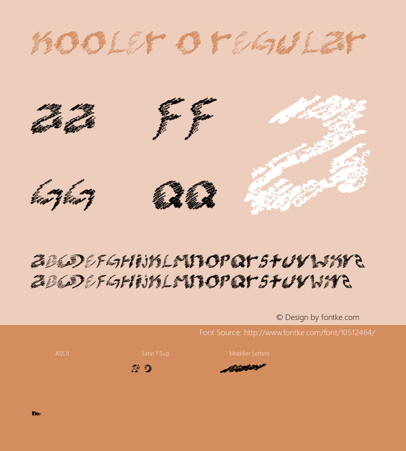 kooler O Regular Version 1.00 June 25, 2009, initial release Font Sample