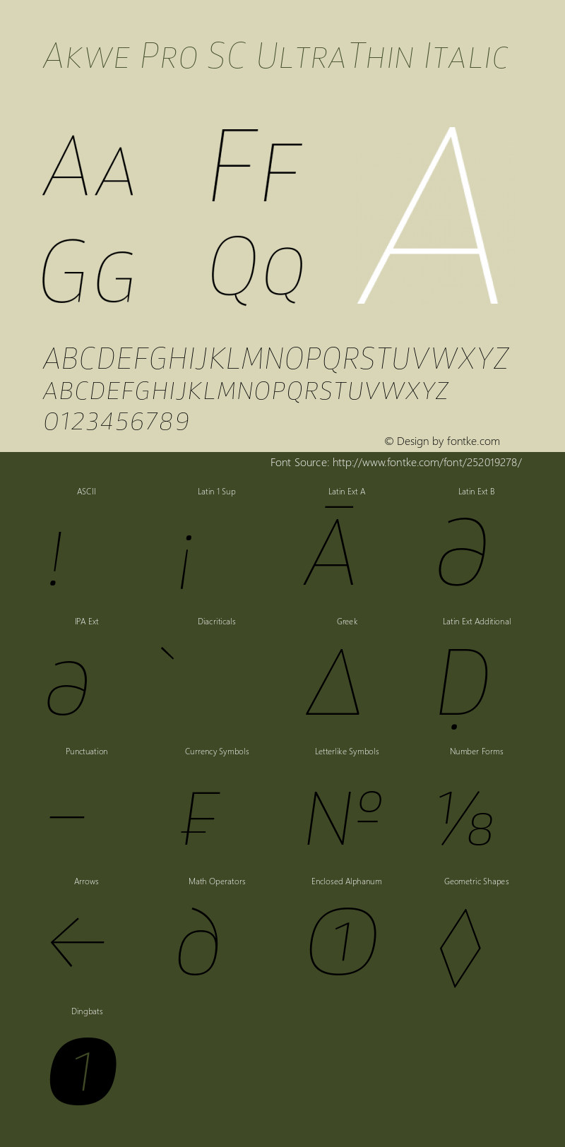 Akwe Pro SC UltraThin Italic Version 1.000;PS 001.000;hotconv 1.0.88;makeotf.lib2.5.64775图片样张