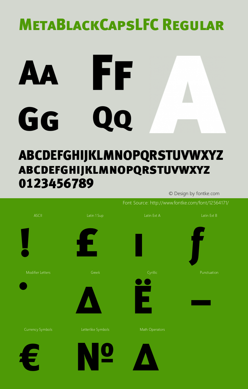 MetaBlackCapsLFC Regular OTF 1.0;PS 001.000;Core 116;AOCW 1.0 161 Font Sample