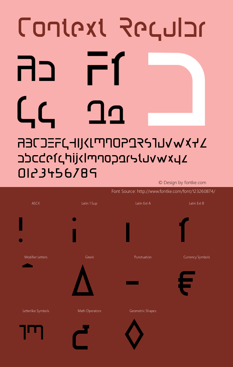 Context W03 Regular Version 4.10 Font Sample