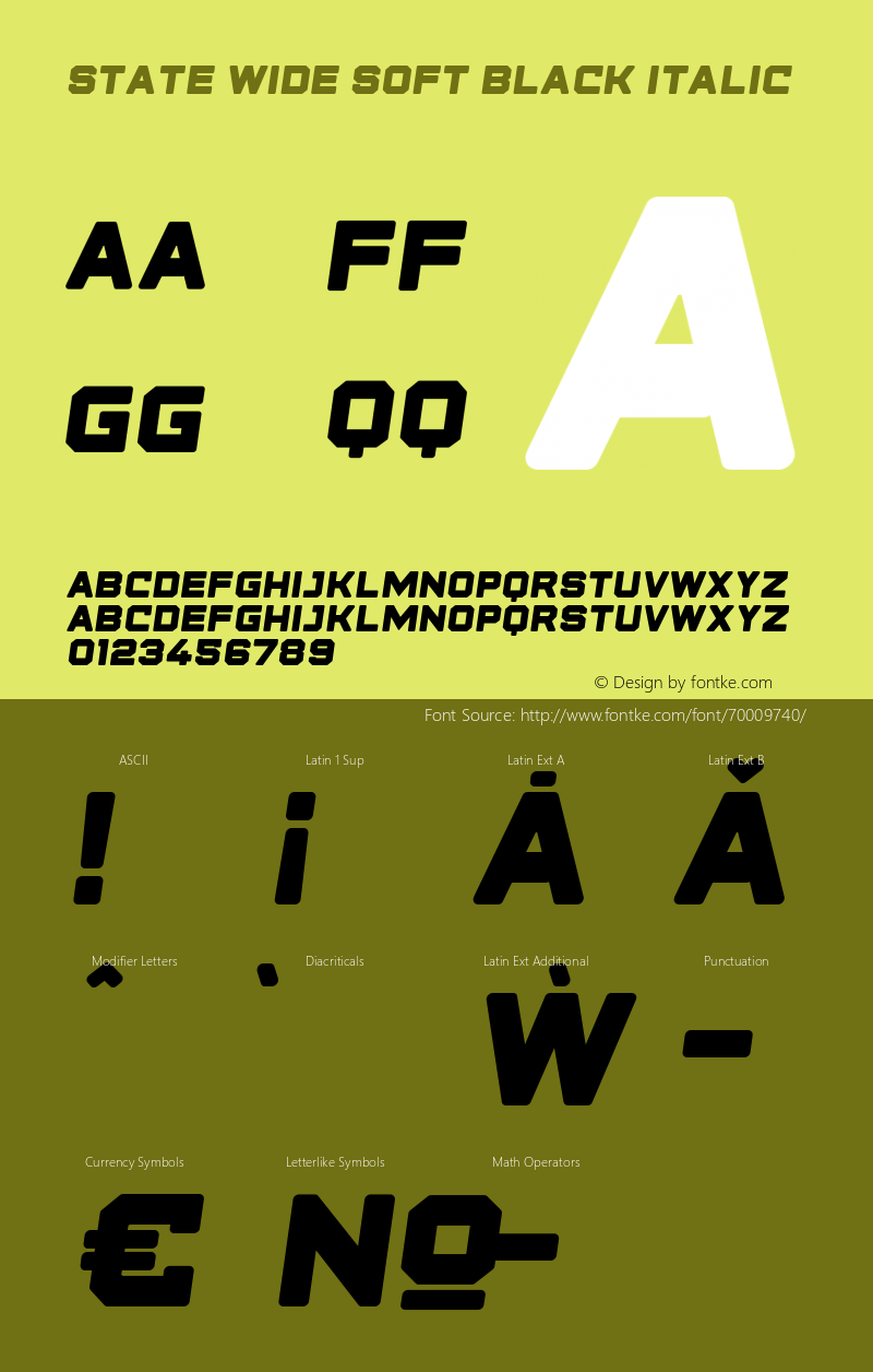 StateWideSoft-BlackItalic Version 1.010 | wf-rip DC20180725 Font Sample