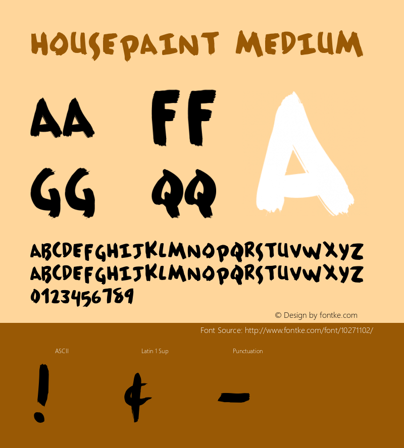 HousePaint Medium 001.000 Font Sample