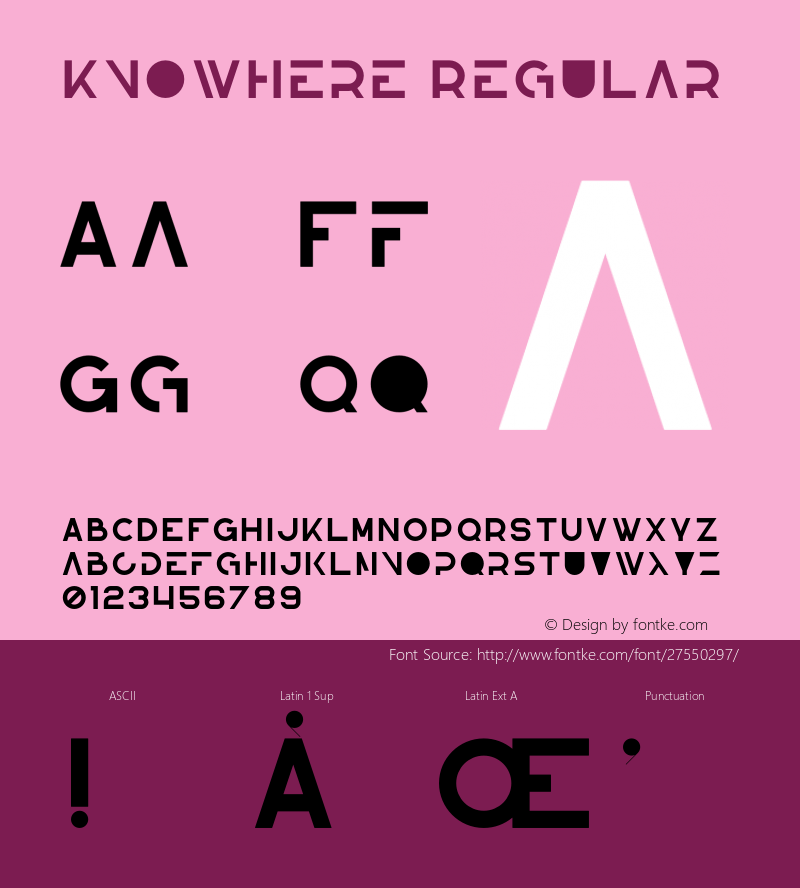 Knowhere Version 1.002;Fontself Maker 3.0.0-3 Font Sample