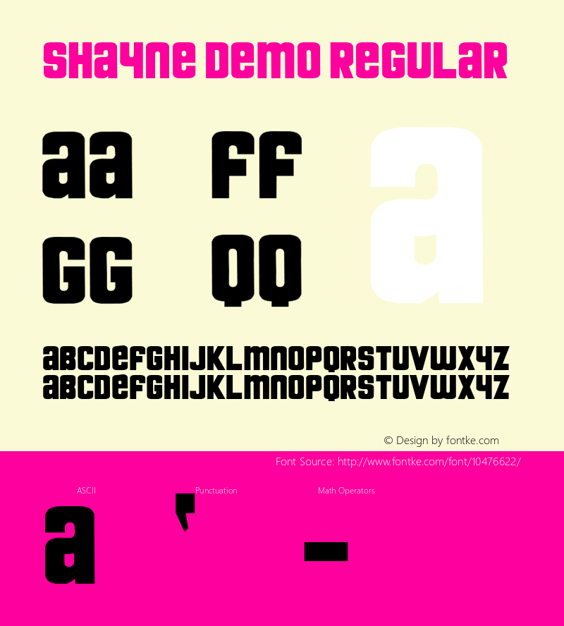 Shayne Demo Regular Version 1.00 2013 Font Sample