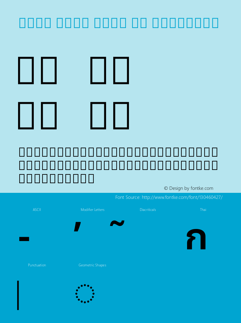 Noto Sans Thai UI SemiBold Version 2.000 Font Sample