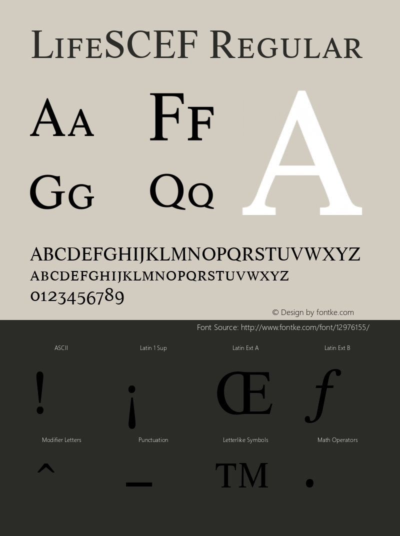 LifeSCEF Regular 001.000 Font Sample