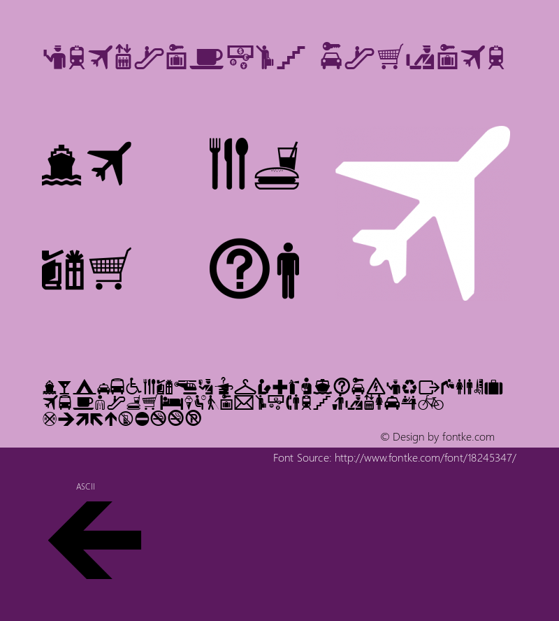 Travelcons Regular 001.000 Font Sample