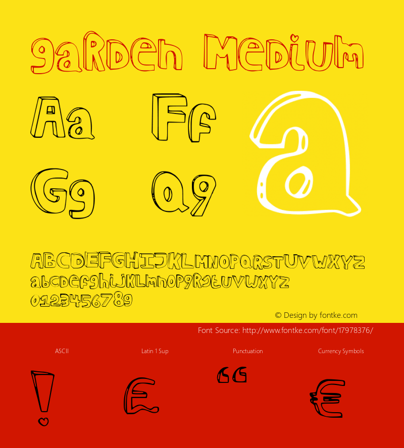 garden Medium Version 001.000 Font Sample