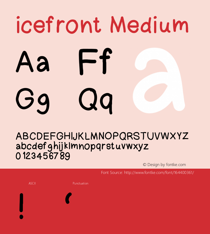 icefront Version 001.000 Font Sample
