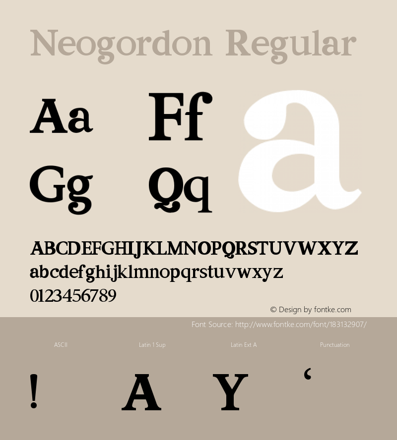 Neogordon Version 1.003;Fontself Maker 3.5.1图片样张