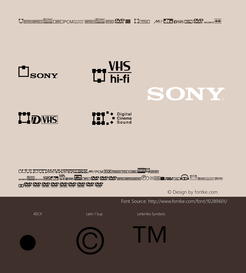 CombiSymbols DV Regular Version 1.02 Font Sample