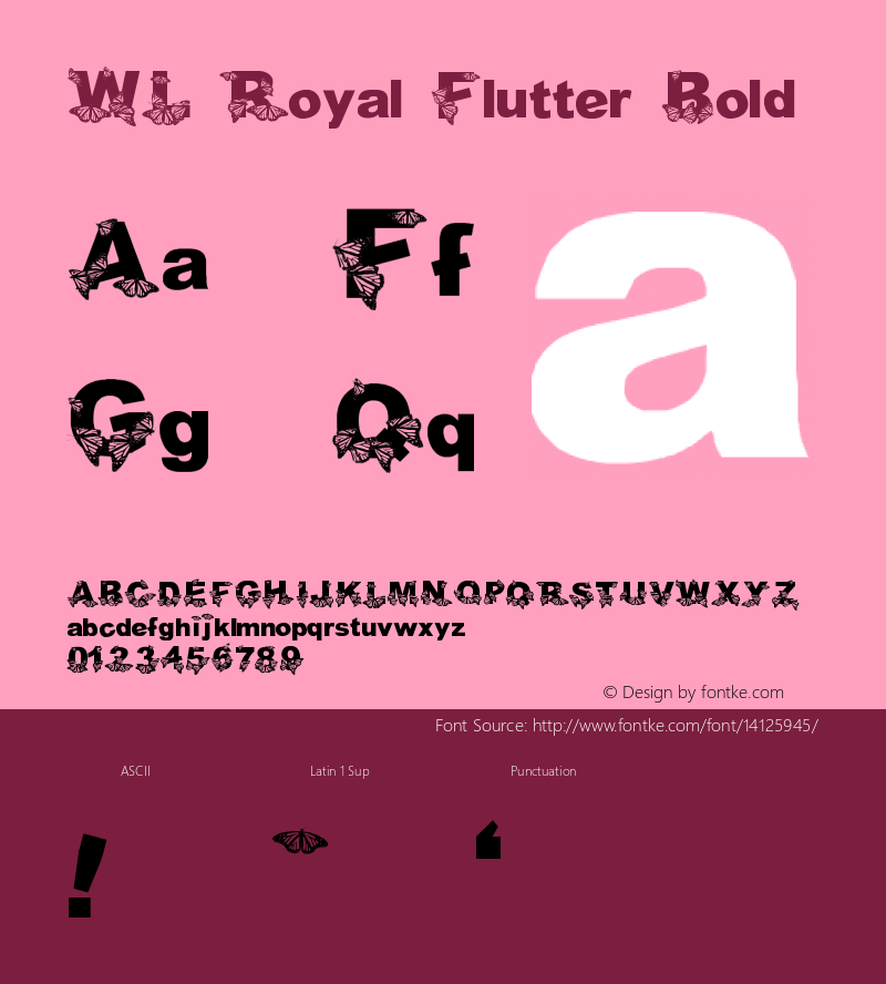 WL Royal Flutter Bold Version 1.000 Font Sample