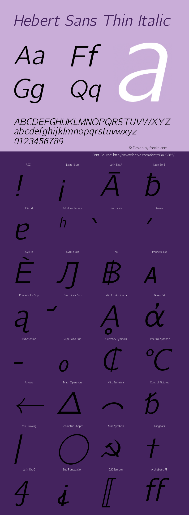 Hebert Sans Thin Italic Version 2.00;September 17, 2020;FontCreator 13.0.0.2681 64-bit; ttfautohint (v1.8.3) Font Sample