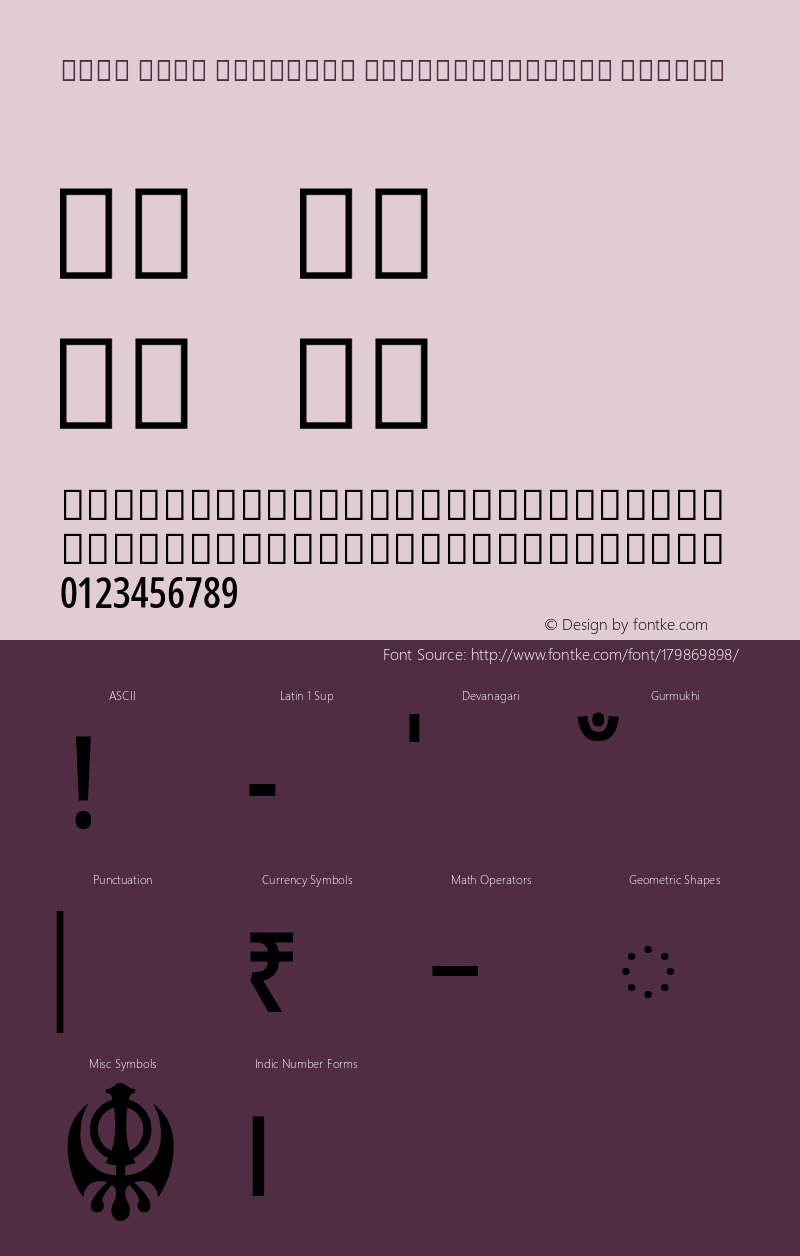 Noto Sans Gurmukhi ExtraCondensed Medium Version 2.001; ttfautohint (v1.8.4) -l 8 -r 50 -G 200 -x 14 -D guru -f none -a qsq -X 