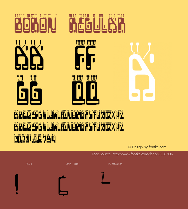 Boron Regular 1.1 Font Sample