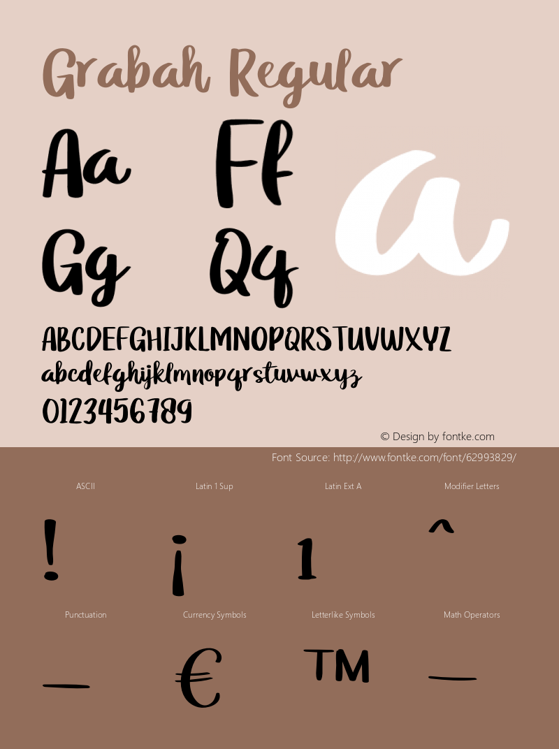 Grabah Version 1.001;Fontself Maker 3.5.1 Font Sample