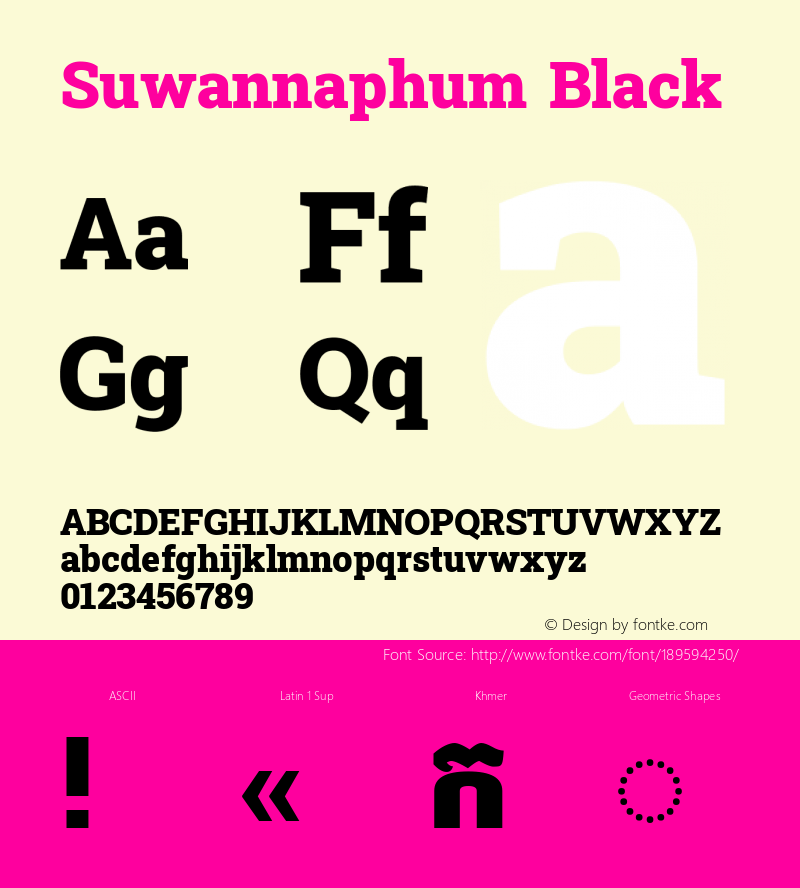 Suwannaphum Black Version 8.002; ttfautohint (v1.8.3)图片样张