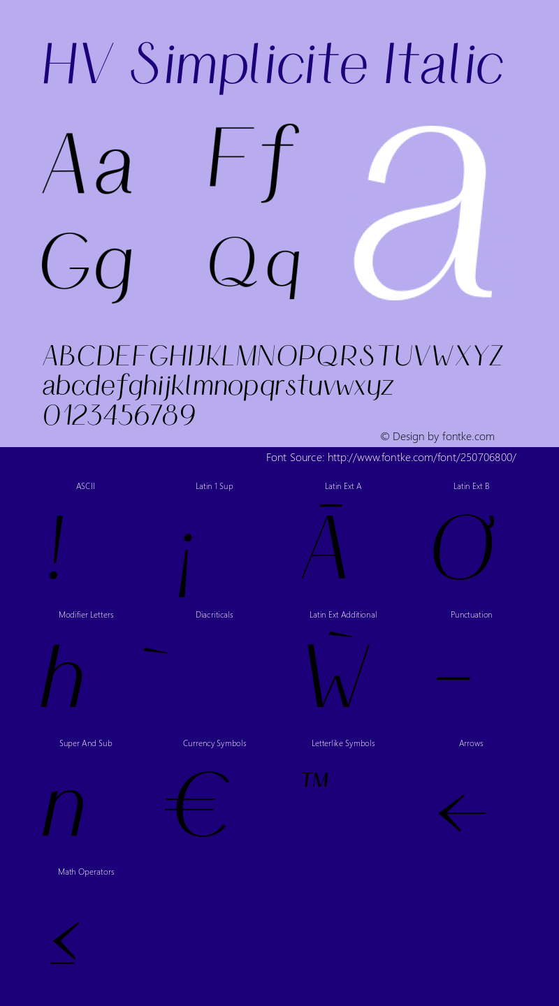 HV Simplicite Italic Version 1.000;PS 001.000;hotconv 1.0.88;makeotf.lib2.5.64775图片样张