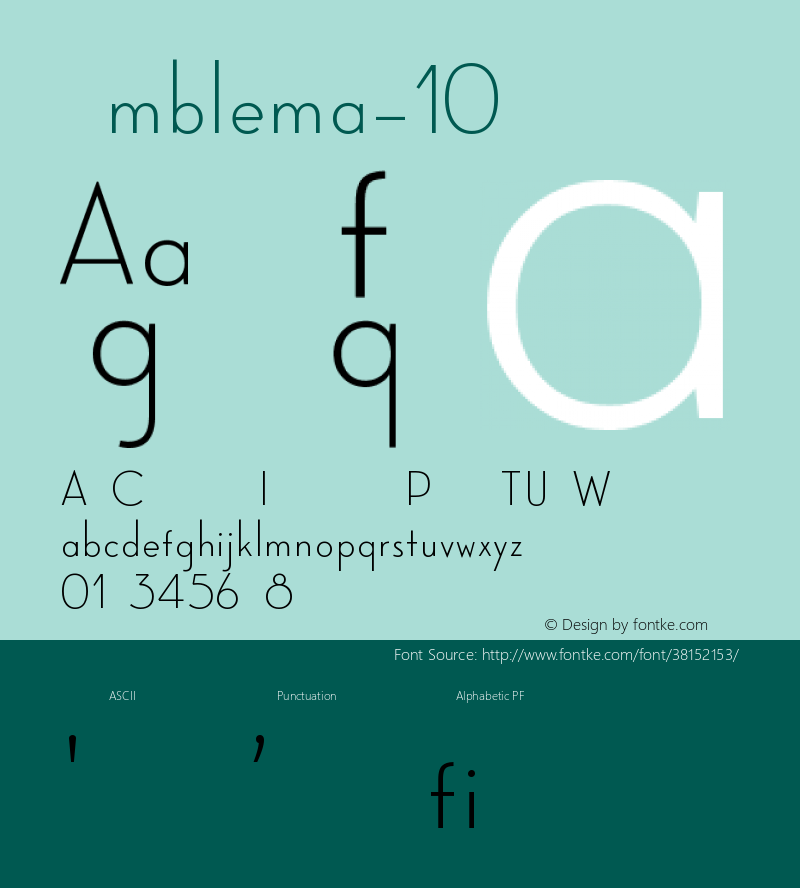 ☞Emblema-10 Version 1.000 2014 initial release;com.myfonts.easy.corradine.emblema.10.wfkit2.version.4cFY Font Sample