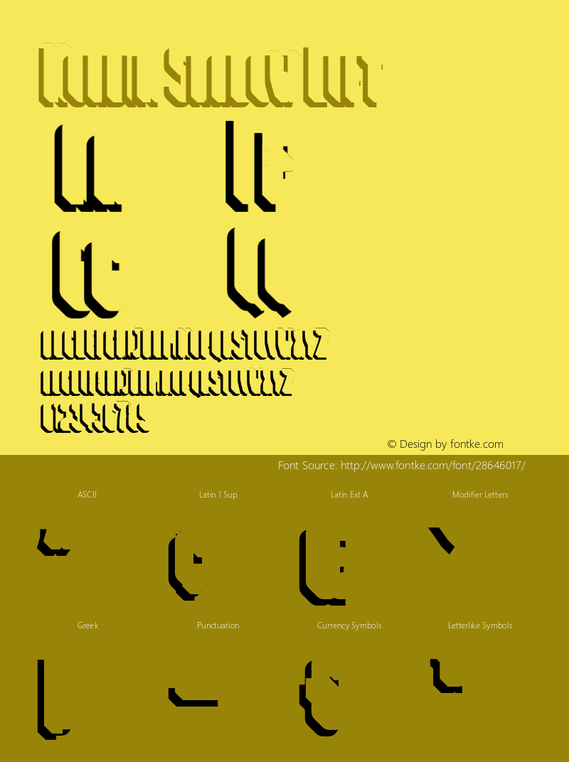 Nordin Shadow Left 1.0 Font Sample