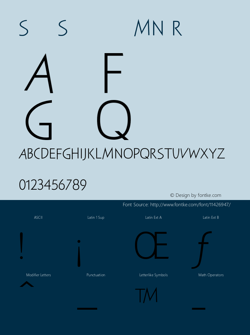 SayerSpiritual MN Regular Version 001.003 Font Sample