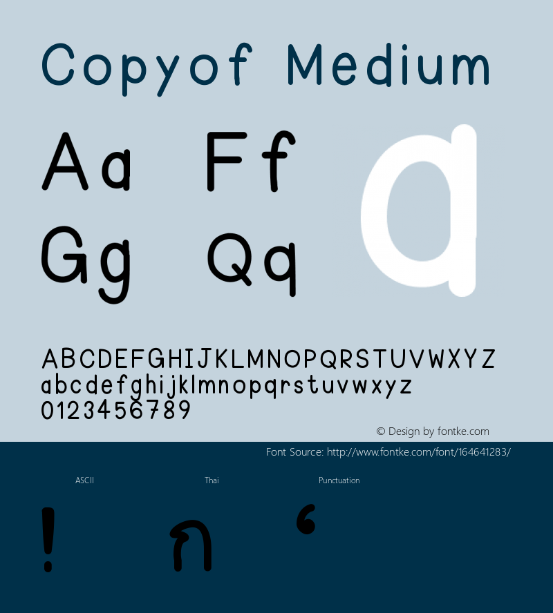 Copyof Version 001.000 Font Sample