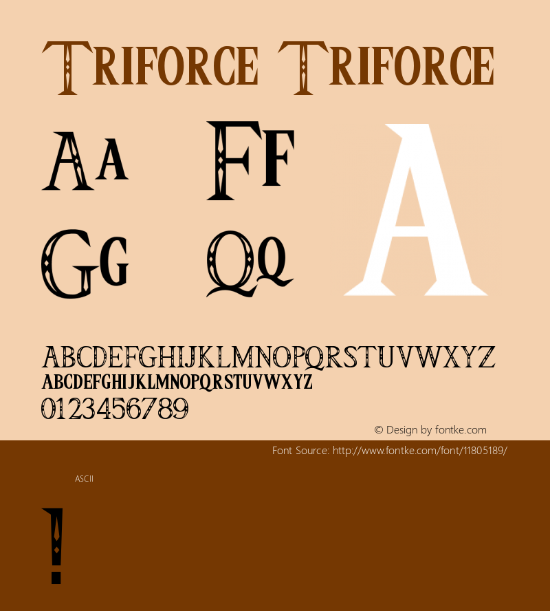 Triforce Triforce Version 1.0 Font Sample