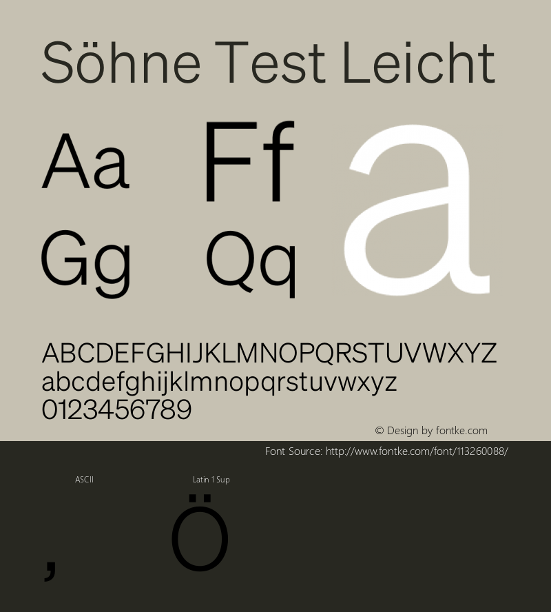 Sohne-LeichtTest Version 1.108;hotconv 1.0.116;makeotfexe 2.5.65601;0 Font Sample
