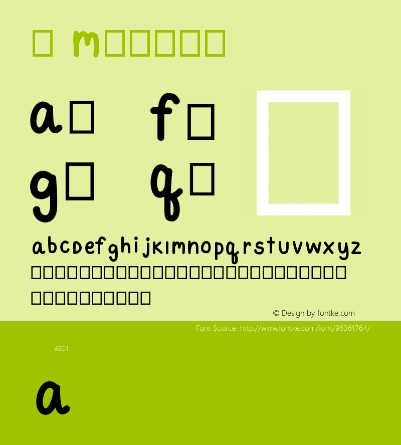 a Version 001.000 Font Sample