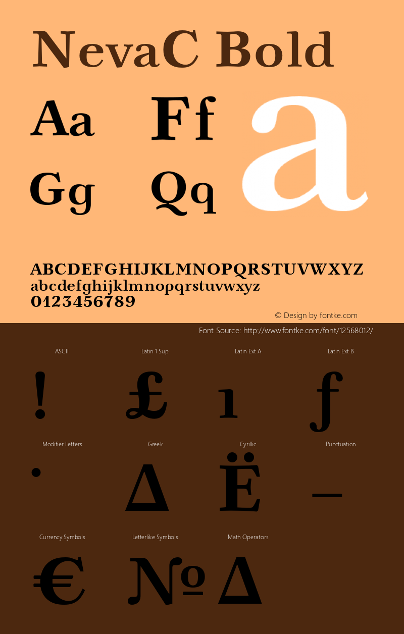 NevaC Bold OTF 1.0;PS 001.000;Core 116;AOCW 1.0 161 Font Sample