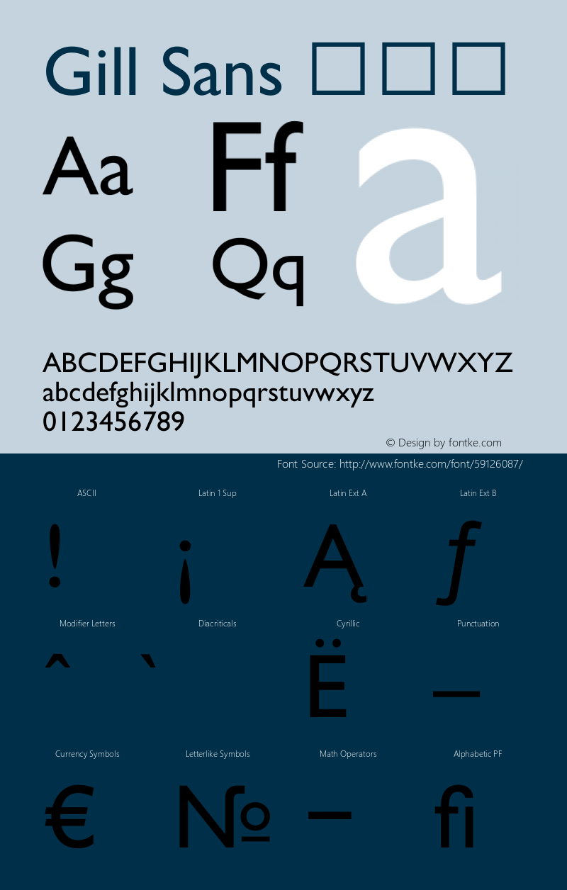 Gill Sans SemiBold 13.0d1e4 Font Sample