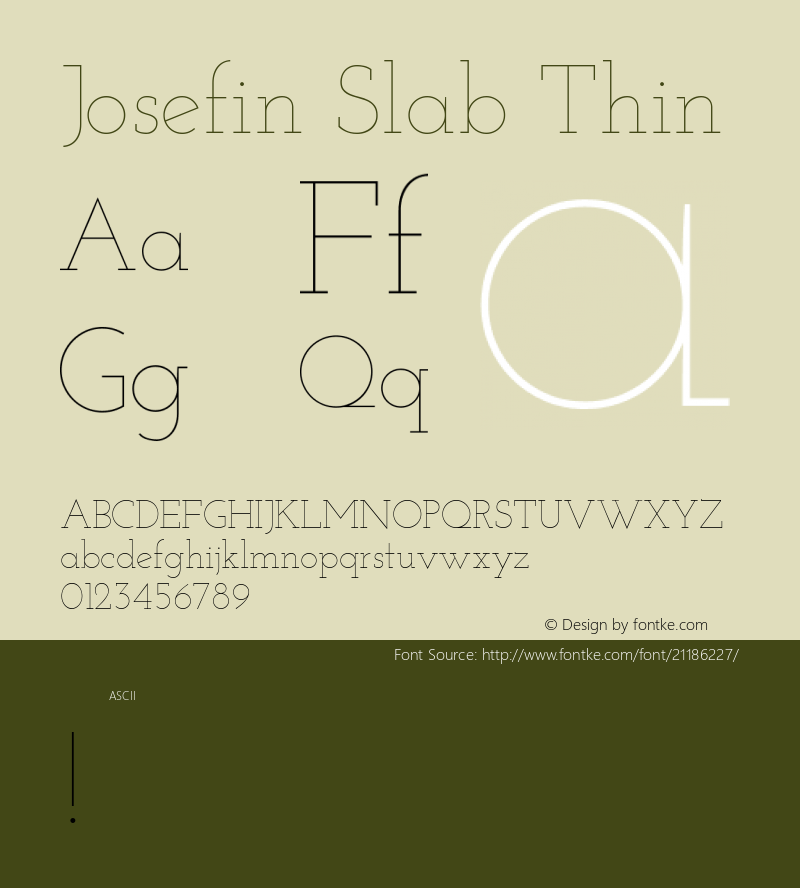 JosefinSlab Version 1.0 Font Sample