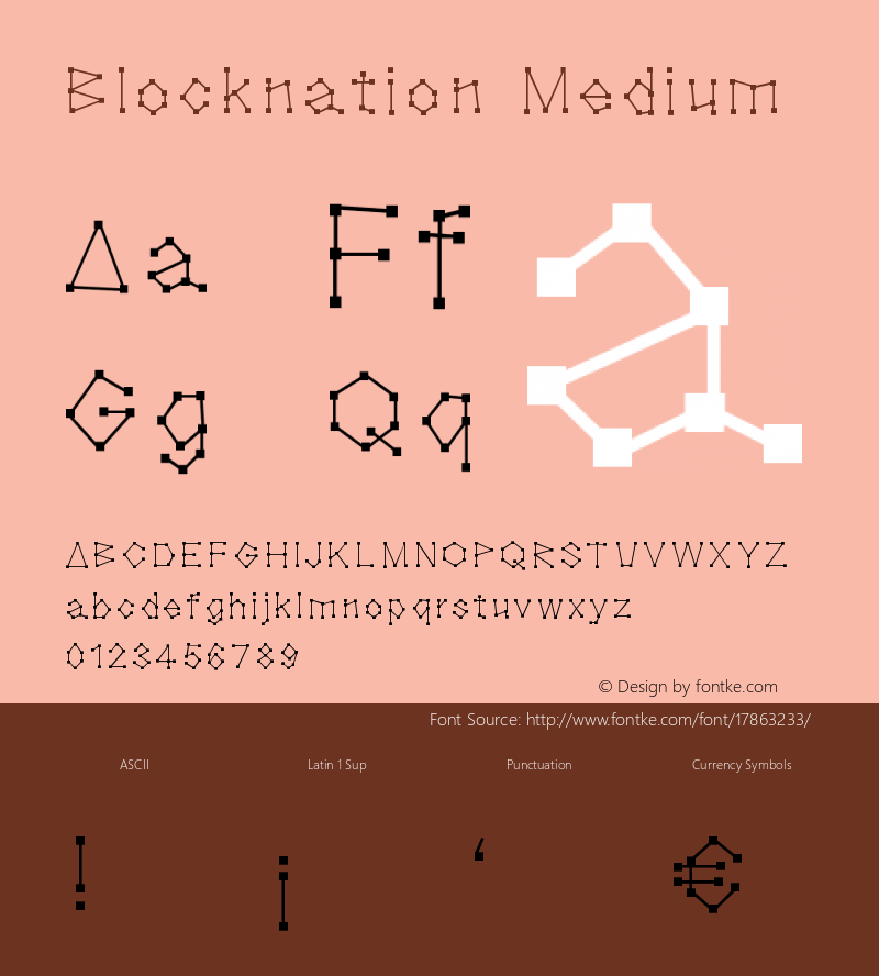 Blocknation Medium Version 001.000 Font Sample