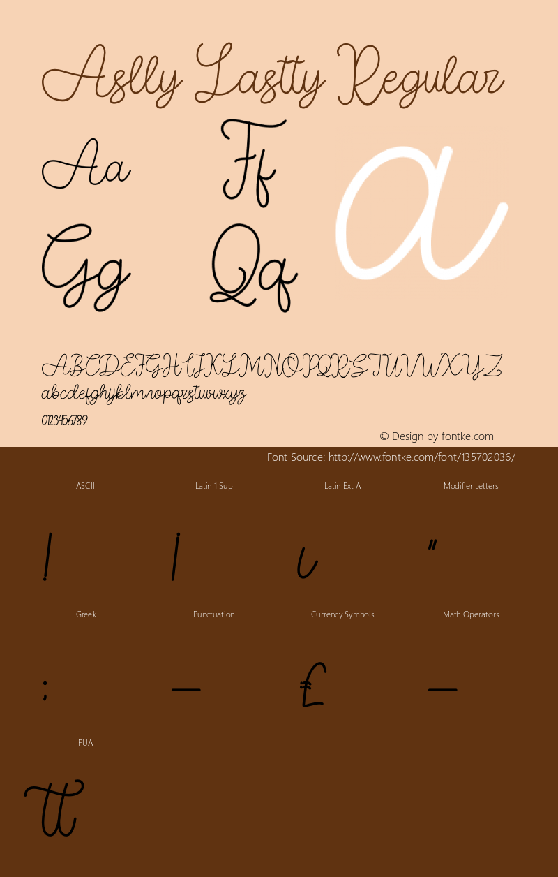 Aslly Lastty Version 1.00;January 6, 2021;FontCreator 11.5.0.2422 64-bit Font Sample