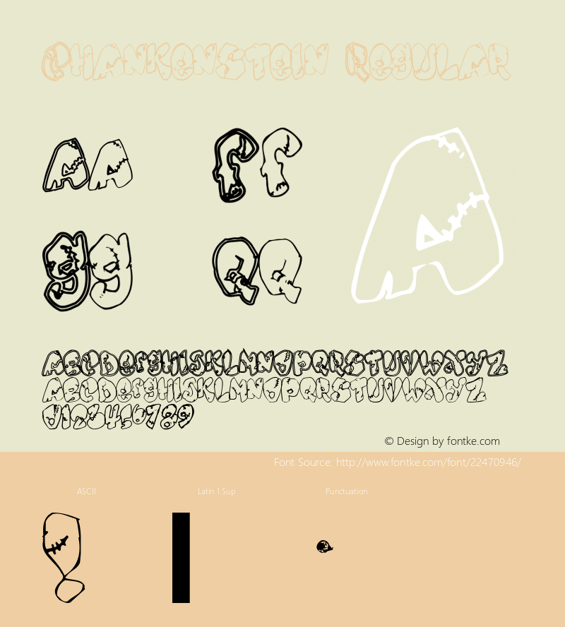 Chankenstein Macromedia Fontographer 4.1.2 6/2/98 Font Sample