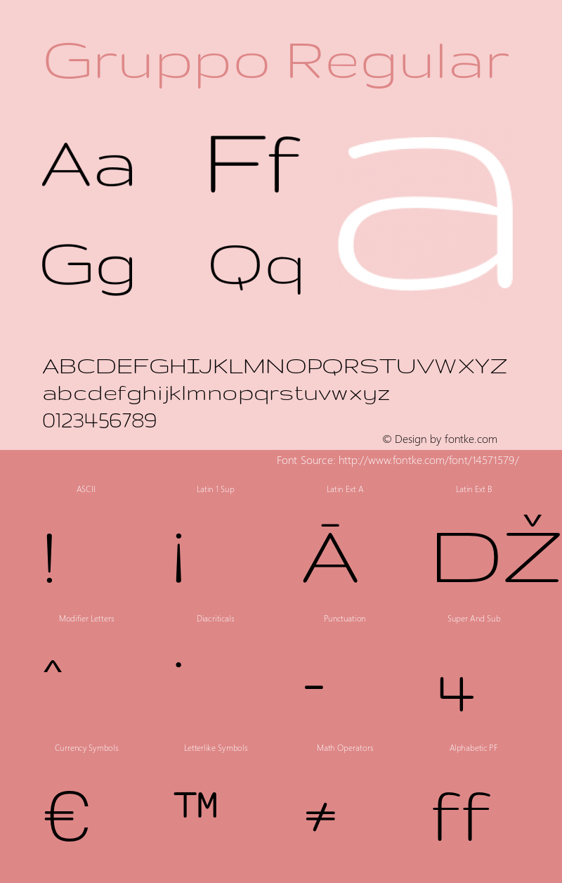 Gruppo Regular Version 2.0 Font Sample