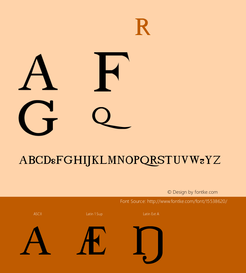 drmdozsc7 Regular Version 001.001 Font Sample