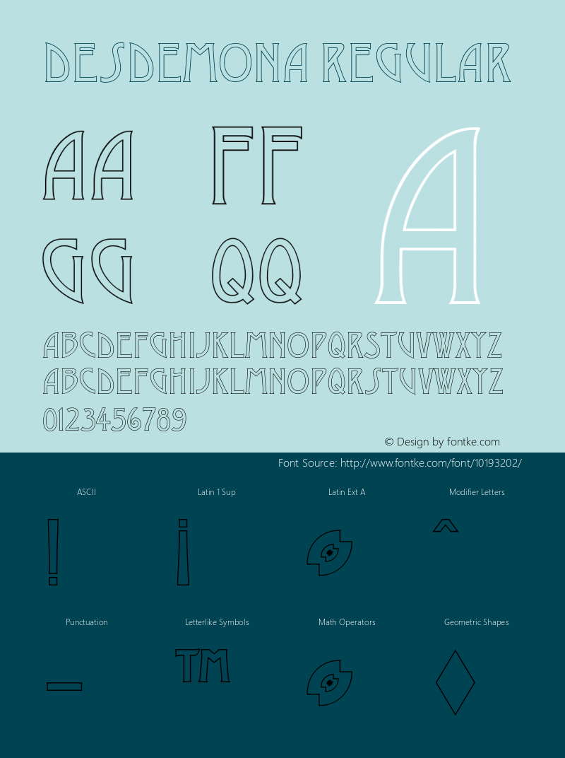 Desdemona Regular 001.001 Font Sample