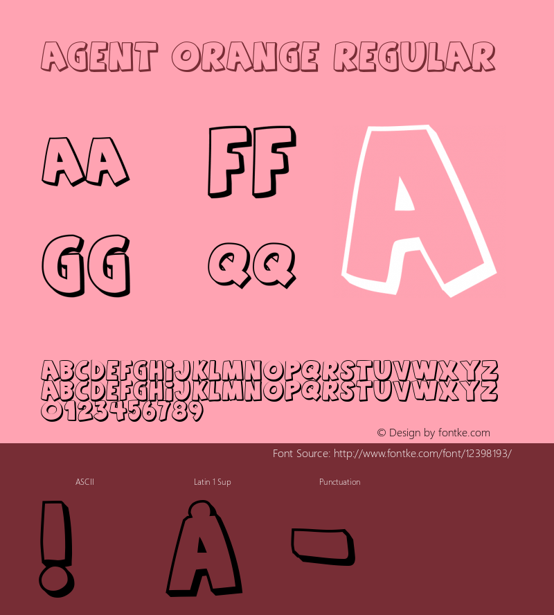 Agent Orange Regular www.pizzadude.cjb.net Font Sample